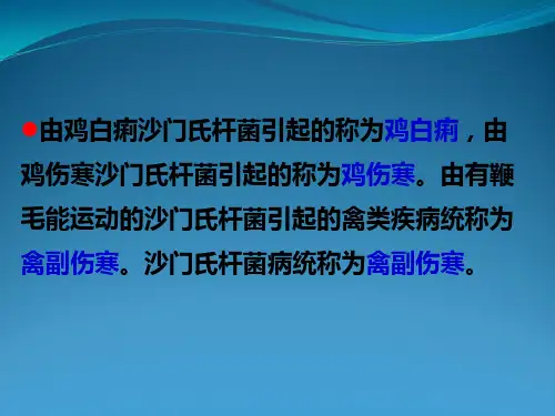 禽病学-沙门氏菌病病