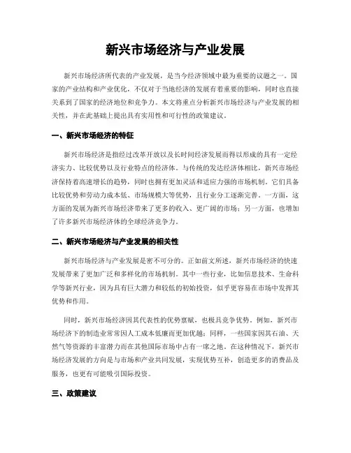 新兴市场经济与产业发展
