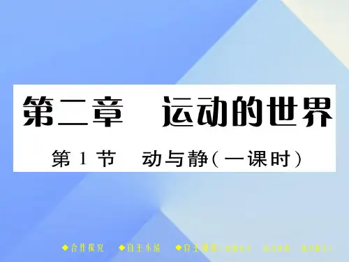 八年级物理全册 第2章 运动的世界 第1节 动与静教学课件 (新版)沪科版