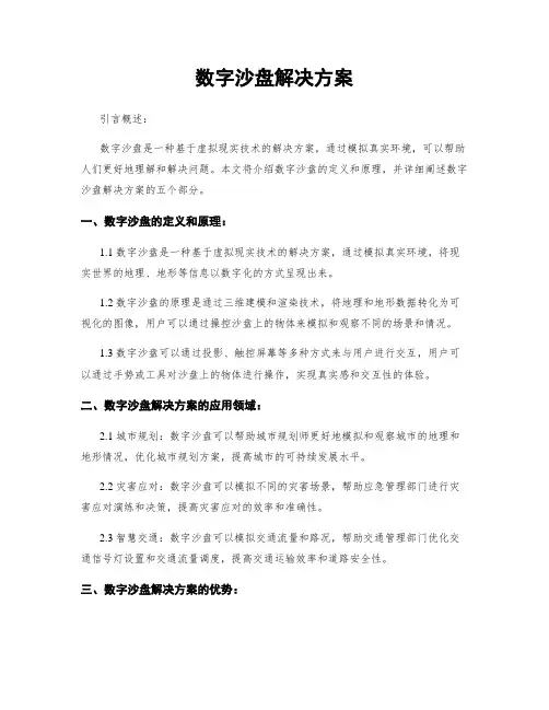 数字沙盘解决方案