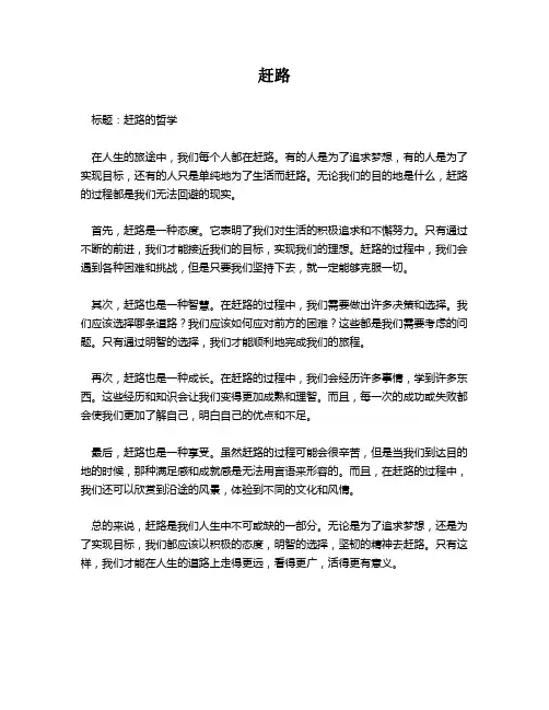 赶路作文500字