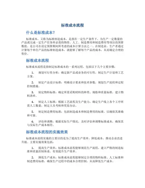 标准成本流程