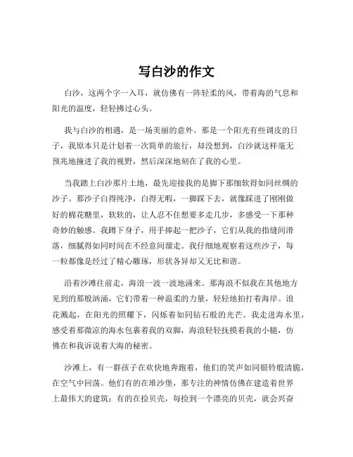 写白沙的作文