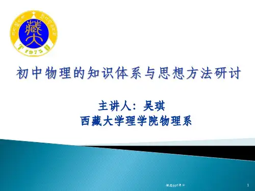初中物理知识体系与思想方法ppt课件