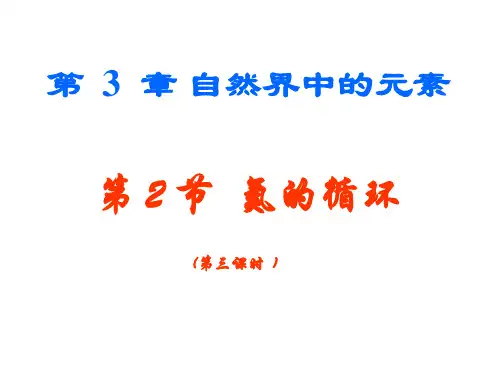 硝酸 人类活动对氮循环和环境的影响