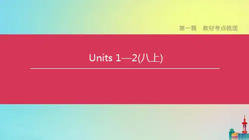 2020中考英语牛津译林版八年级上册 Units1-2 复习总结课件