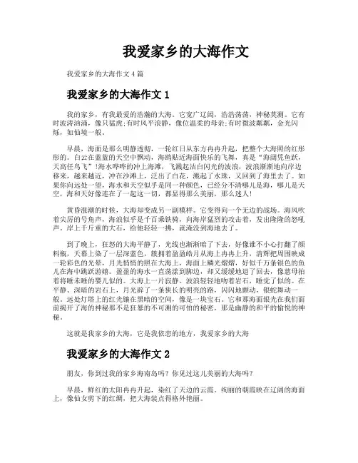我爱家乡的大海作文