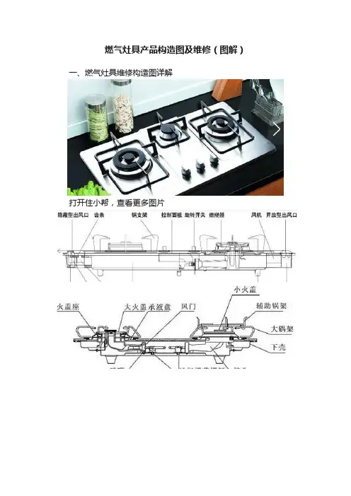 燃气灶具产品构造图及维修（图解）