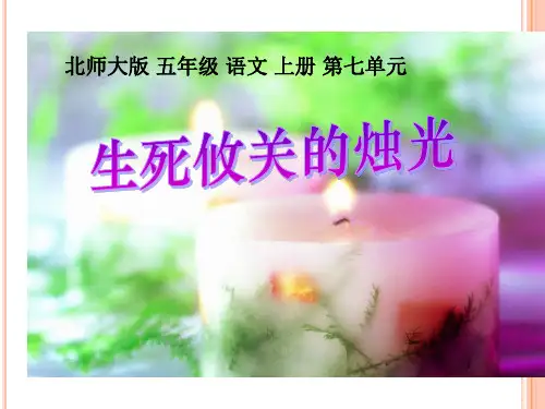 北师大版五年级语文上册《生死攸关的烛光》精品课件