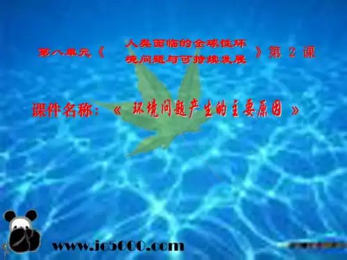 【高中地理】环境问题产生的主要原因ppt2