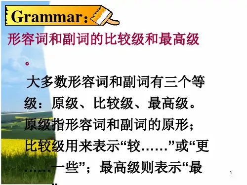 英语：比较级和最高级用法讲解课件.ppt