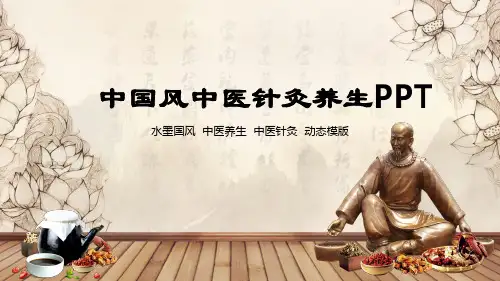 中国风中医养生保健中草药PPT模板