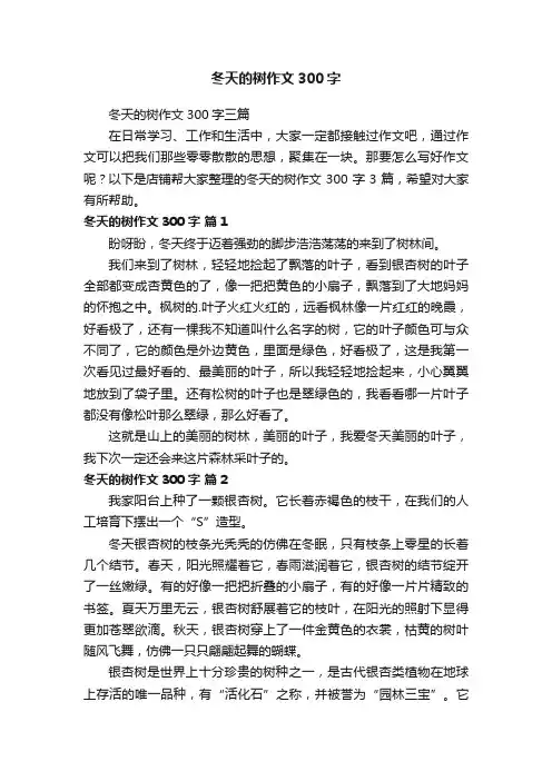 冬天的树作文300字