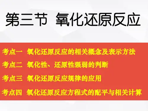 2019年一轮复习备考—氧化还原反应(共31张PPT)