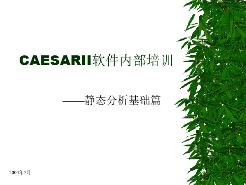 CAESARII软件内部培训—静态分析基础篇v2详解