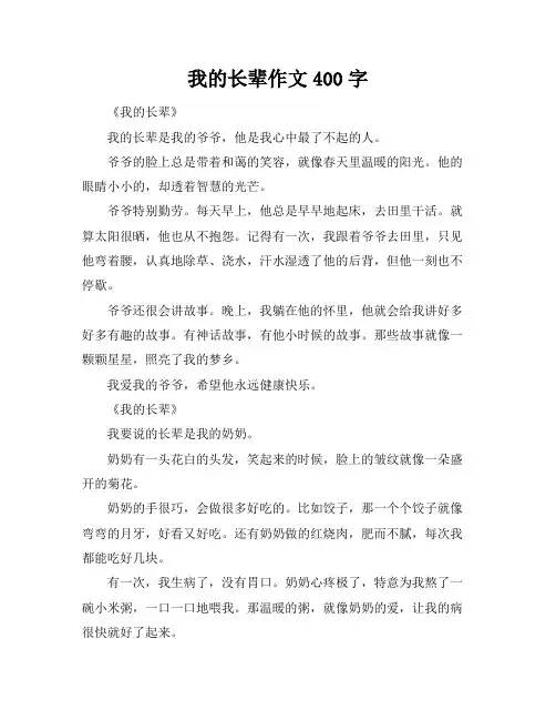 我的长辈作文400字