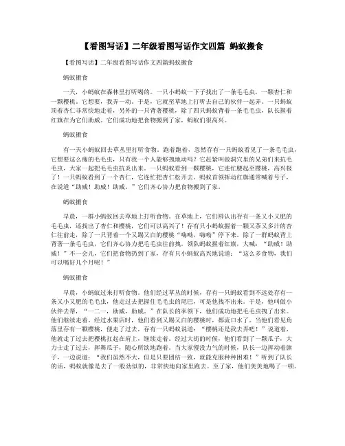 【看图写话】二年级看图写话作文四篇 蚂蚁搬食 3