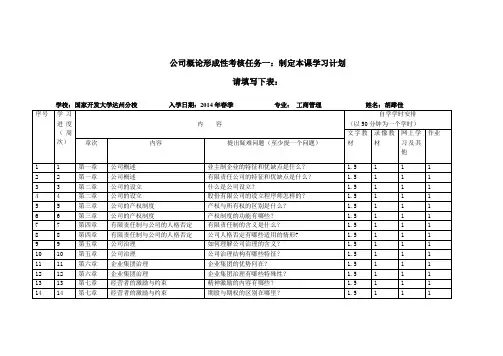 2014电大公司概论