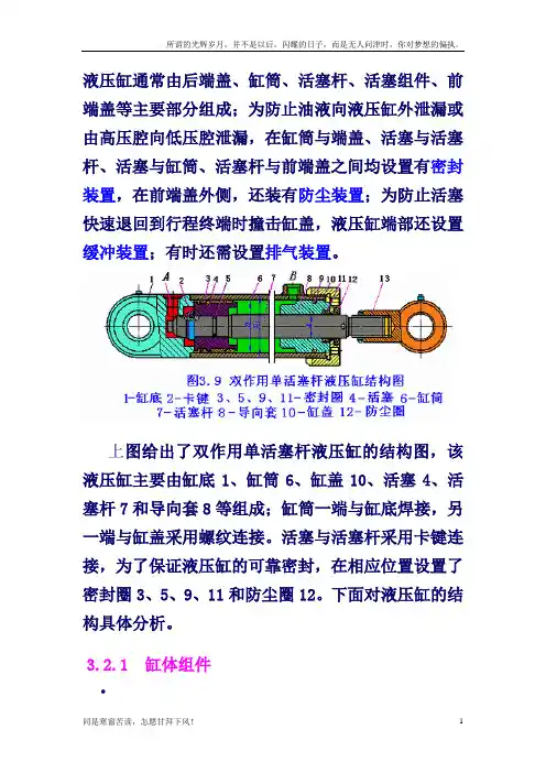 液压缸基本结构