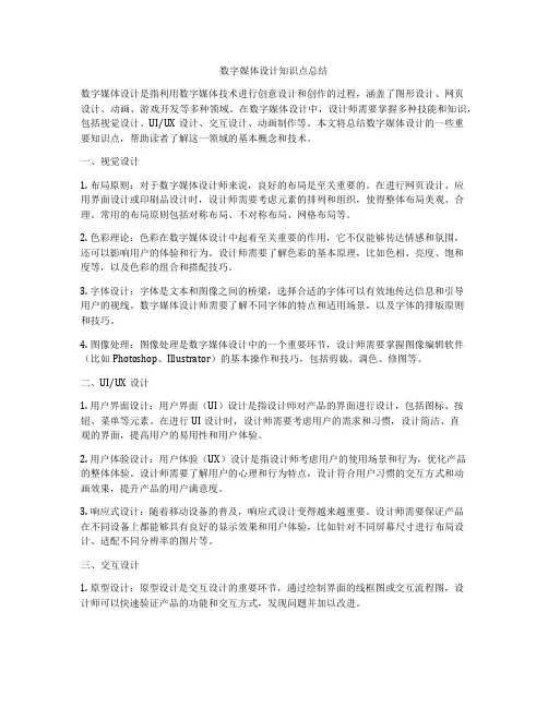 数字媒体设计知识点总结