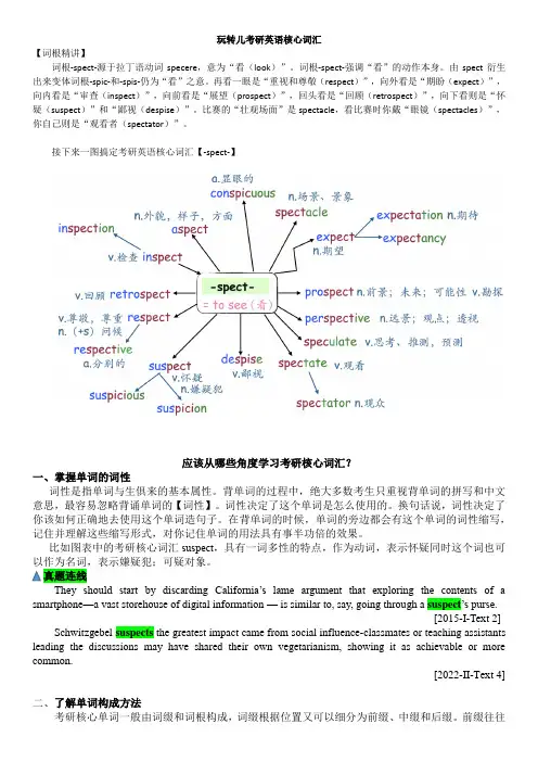 玩转儿考研英语核心词汇 【-spect-】专题(李仁)