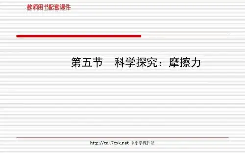 沪科版物理八年级第六章第五节《科学探究：摩擦力》ppt课件