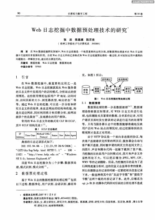 Web日志挖掘中数据预处理技术的研究