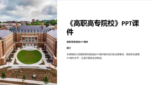 《高职高专院校》课件