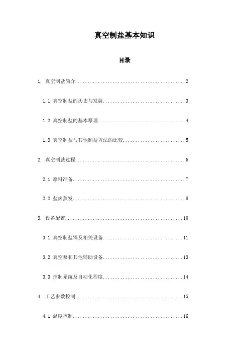 真空制盐基本知识