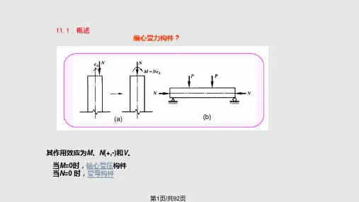 结构设计原理教学偏心受力构件承载力计算PPT课件
