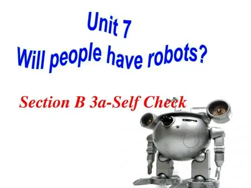 新目标Unit7八年级上sectionB3a-self check课件