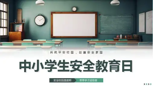 中小学生安全教育日共建平安校园安全教育班会ppt课件