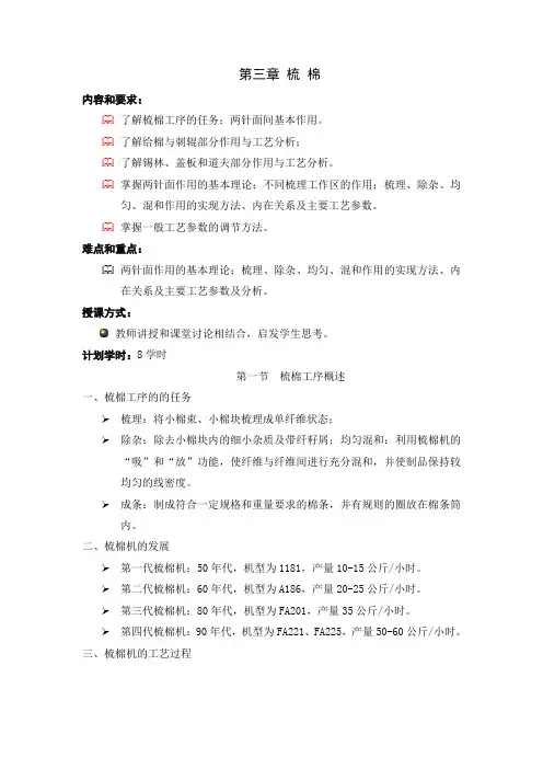 梳棉知识