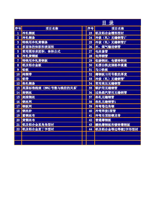 新编五金手册大全