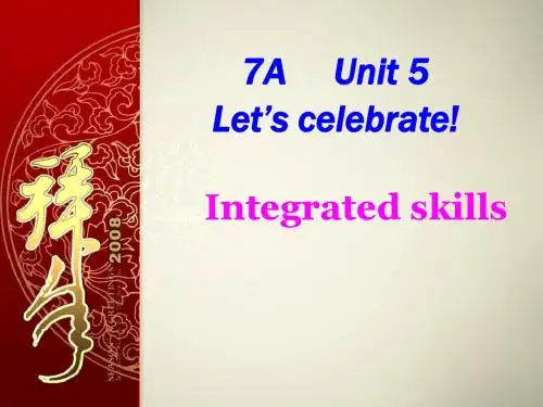 【最新】牛津译林版七年级英语上册Unit5 Integrated skills 精品课件(共23张PPT)