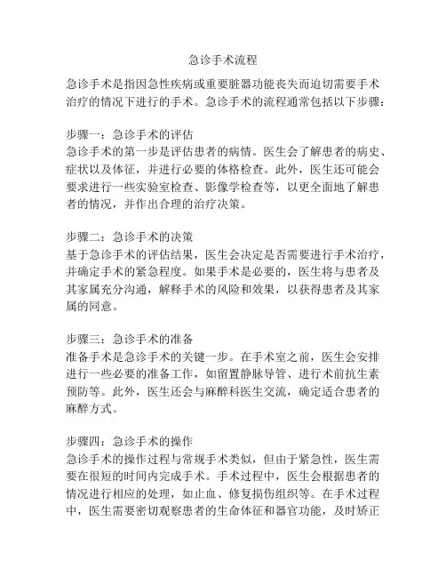 急诊手术流程