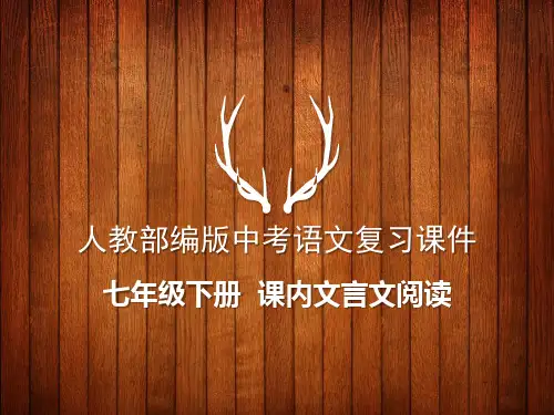 人教部编版七年级下册语文｜课内文言文阅读 复习课件