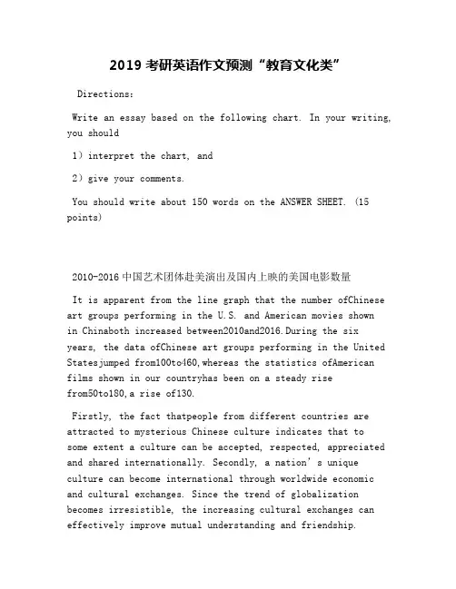 2019考研英语作文预测“教育文化类”