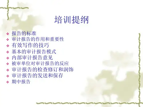 审计报告标准12页PPT