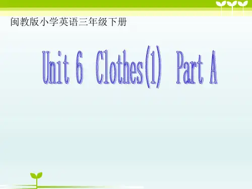 三年级英语下册(闽教版)Unit 6  Clothes(1) PartA课件
