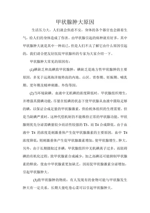 甲状腺肿大原因