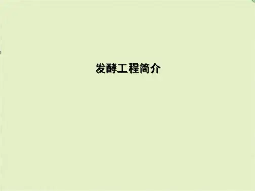 发酵工程简介(共17张PPT)