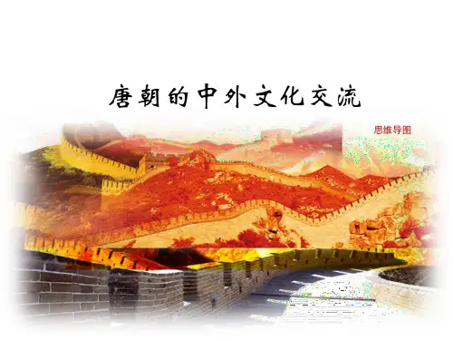 《唐朝的中外文化交流》思维导图