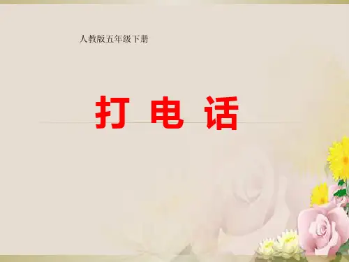 五年级下册数学课件-打电话 ｜人教新课标(2014秋) (共14张PPT)