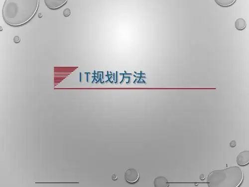 IT规划方法ppt课件