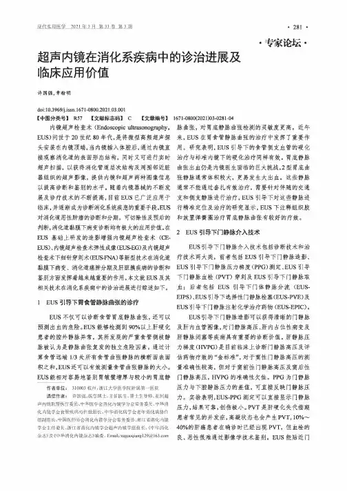 超声内镜在消化系疾病中的诊治进展及临床应用价值
