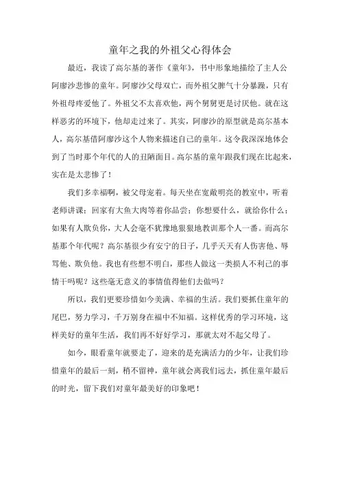 童年之我的外祖父心得体会