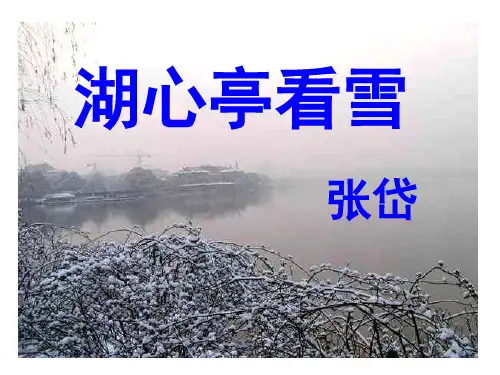 《湖心亭看雪》优秀课件