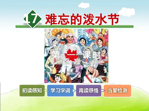 部编版二年级上册语文《难忘的泼水节》教学说课课件