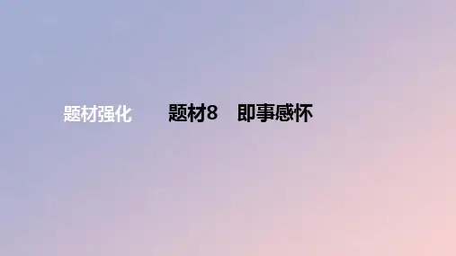 2024版高考语文一轮复习专题基础练专题：即事感怀作业课件